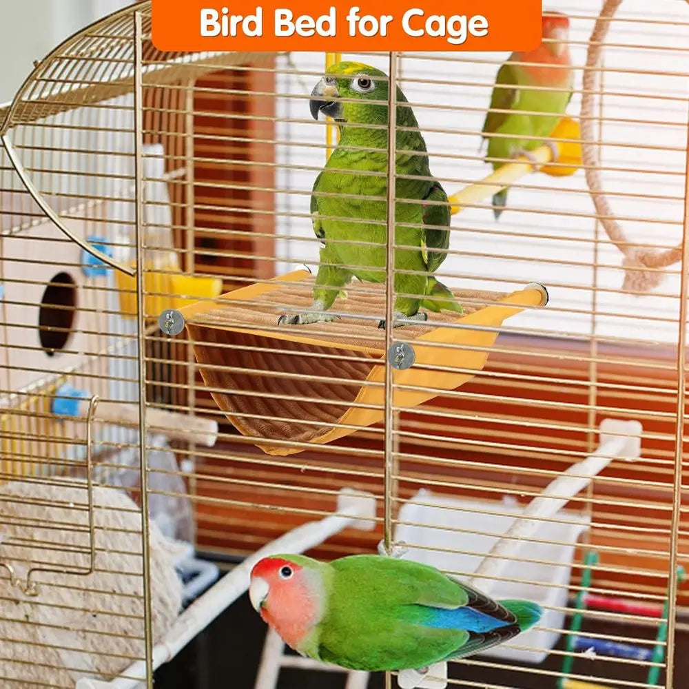 Winter Warm Bird Nest Bed Hanging Hammock Snuggle Hut Parrot House