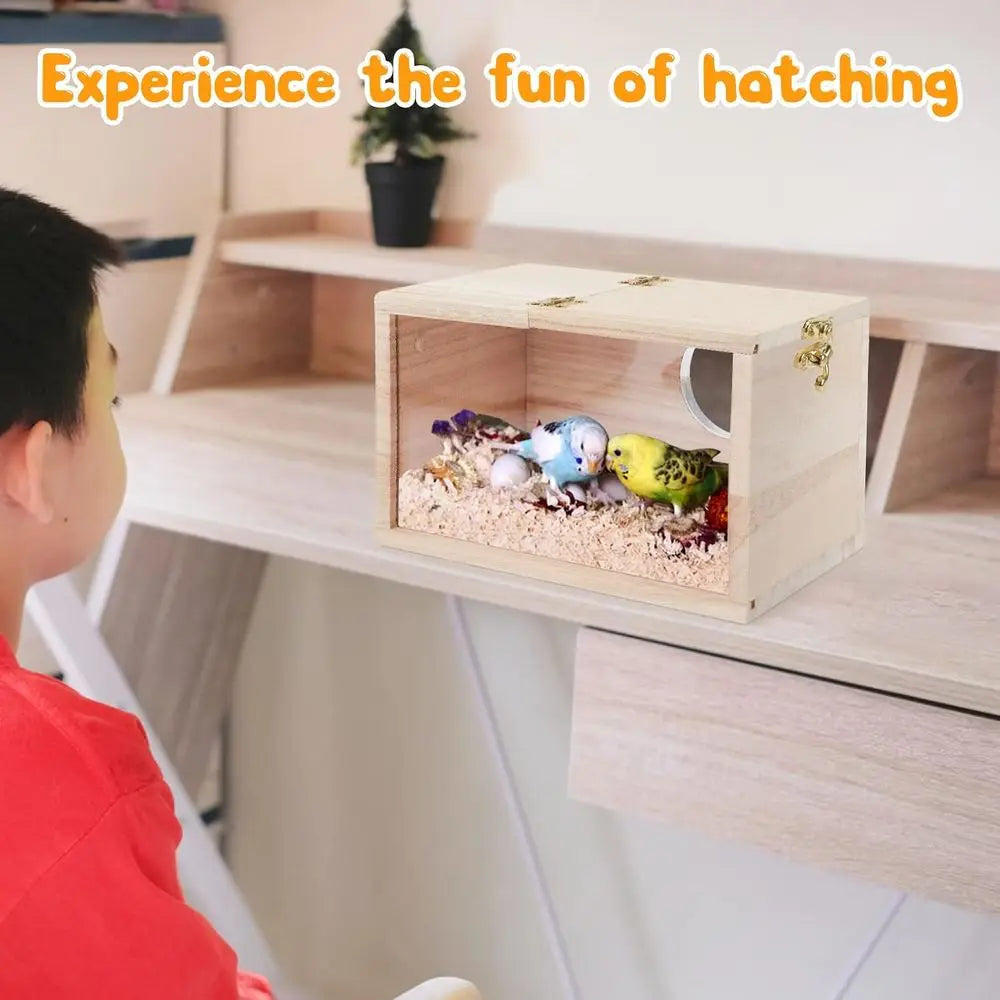 Parakeet Nesting Box Transparent Design Breeding Cage