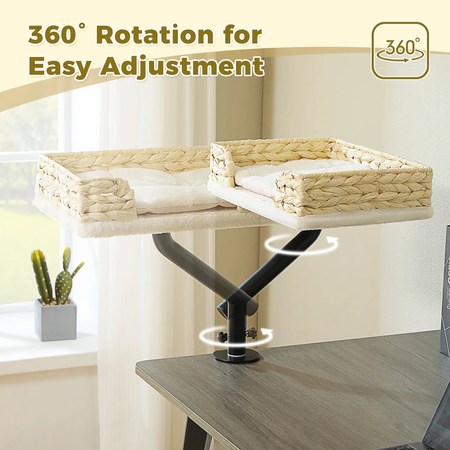 Road Cat Desk Bed 360 Rotating Stand
