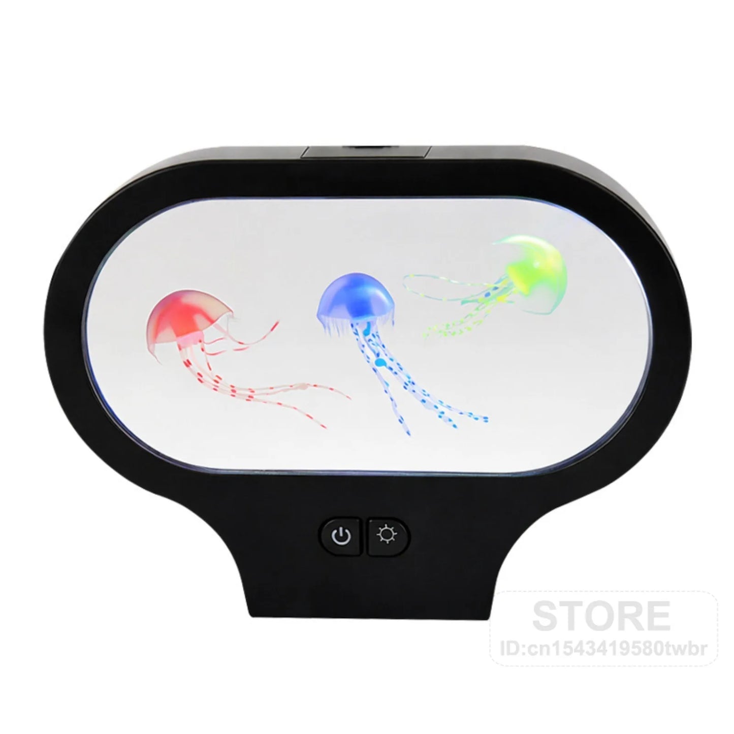 USB Jellyfish Lamp 3D Oval Color Changing LED Night Light Decor