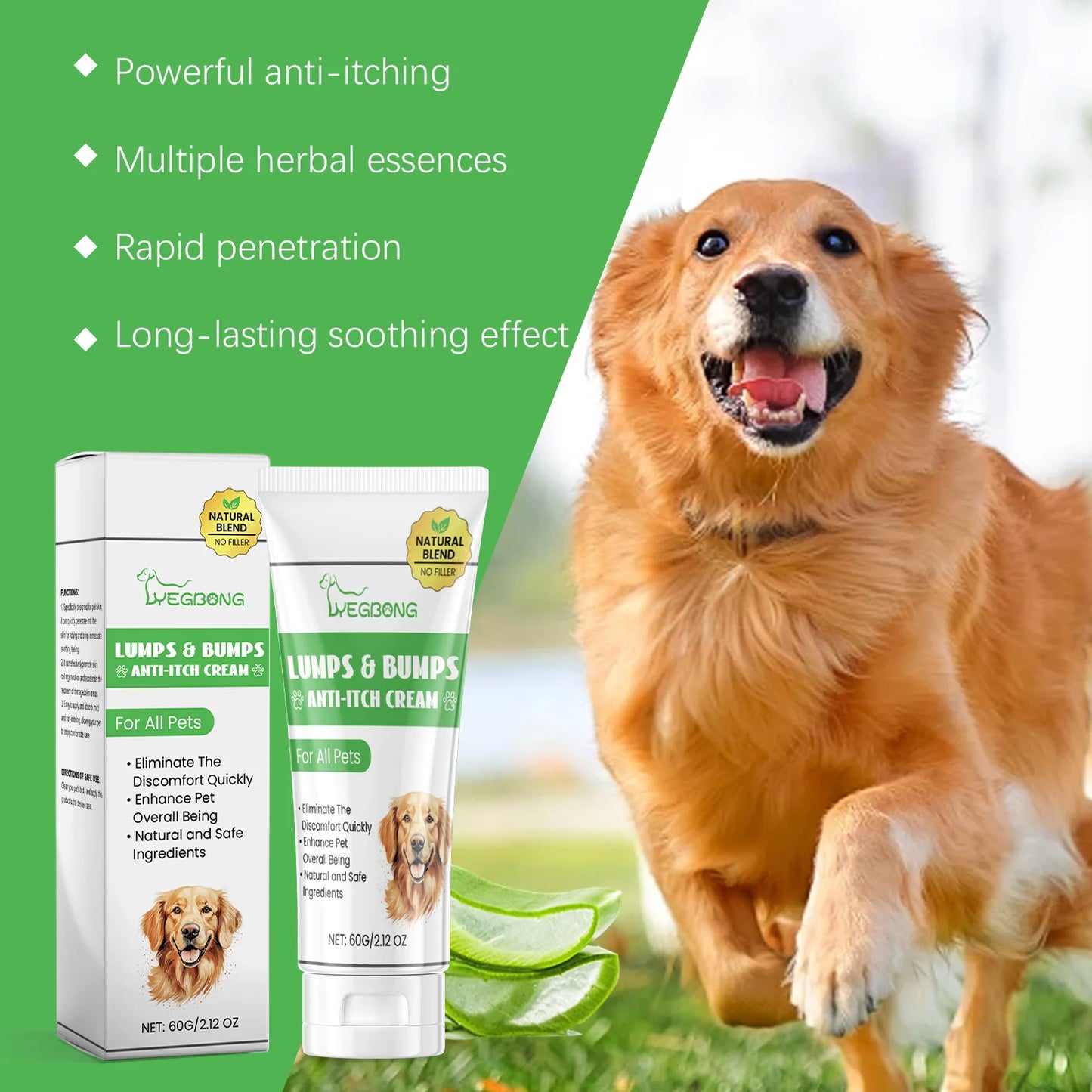YEGBONG Herbal Pet Skin Care Cream Relieve Itching Lasting