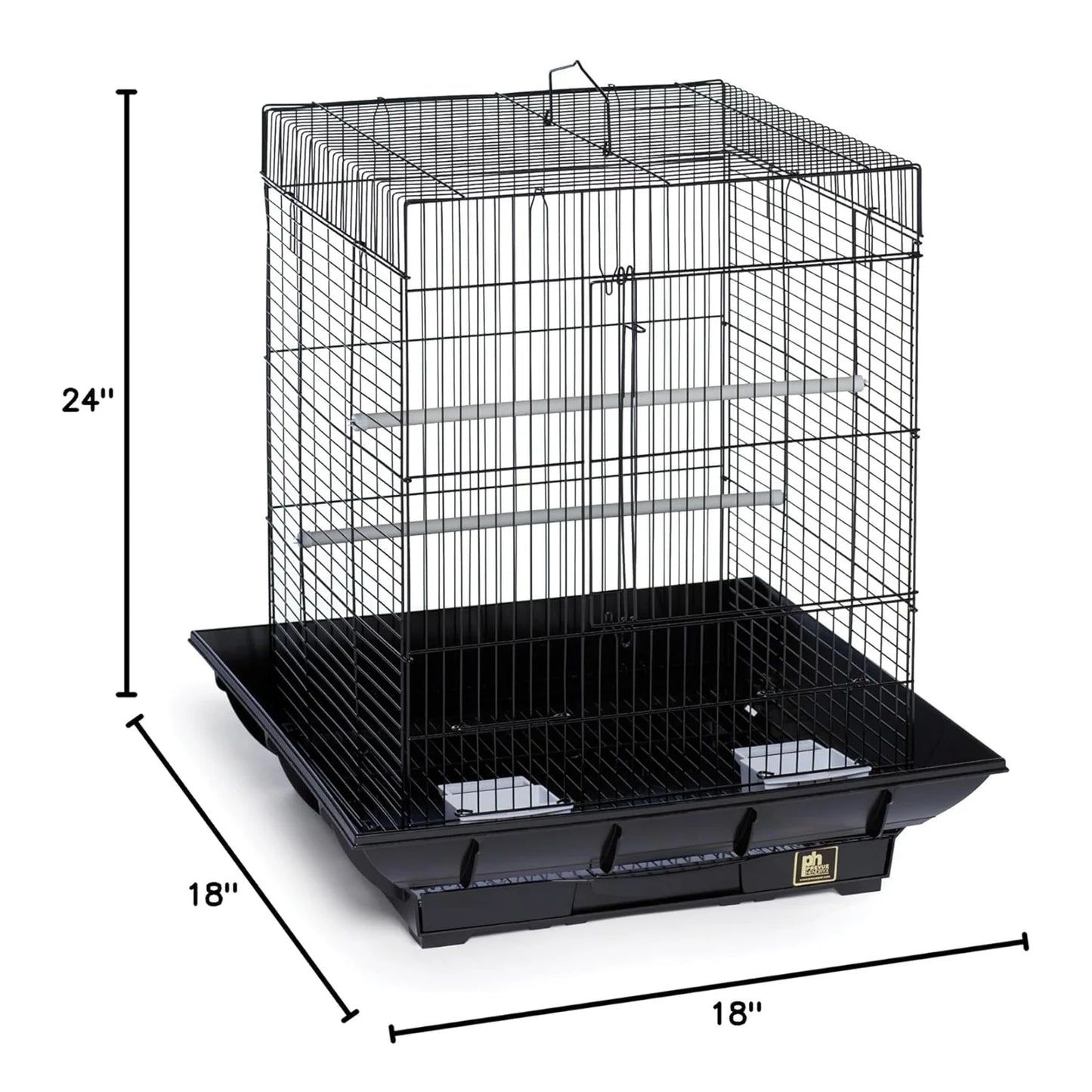 Metal Bird Cage With Slide Out Tray And Handle