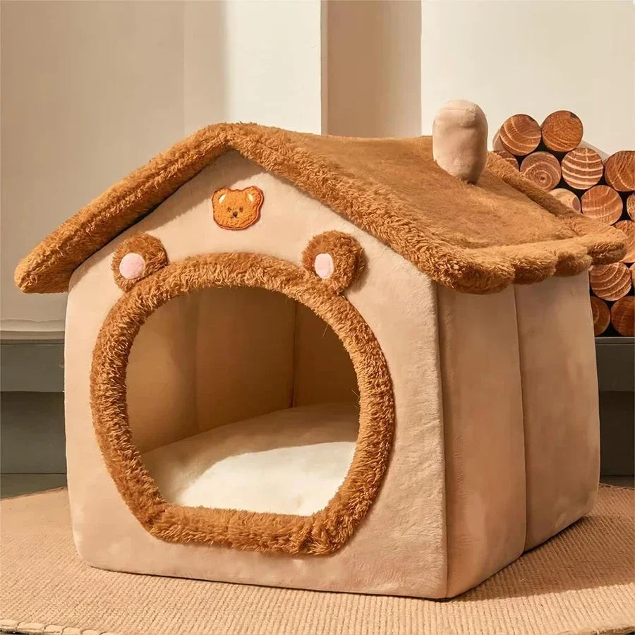 Foldable Pet House Removable Washable Cat And Puppy Cave