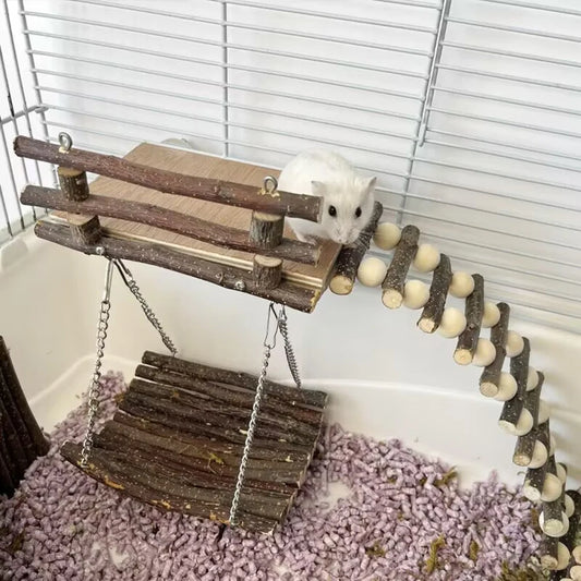 Hign-concerned Hamster Climbing Toys Wooden Activity Set