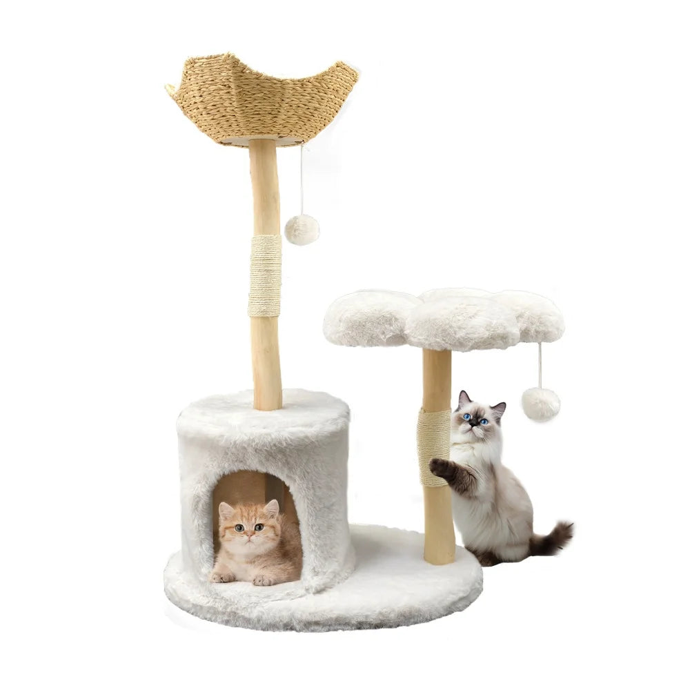 BORWARTCN Premium Engineering MultiLevel CatTree Tower With Scratching Posts Indoors