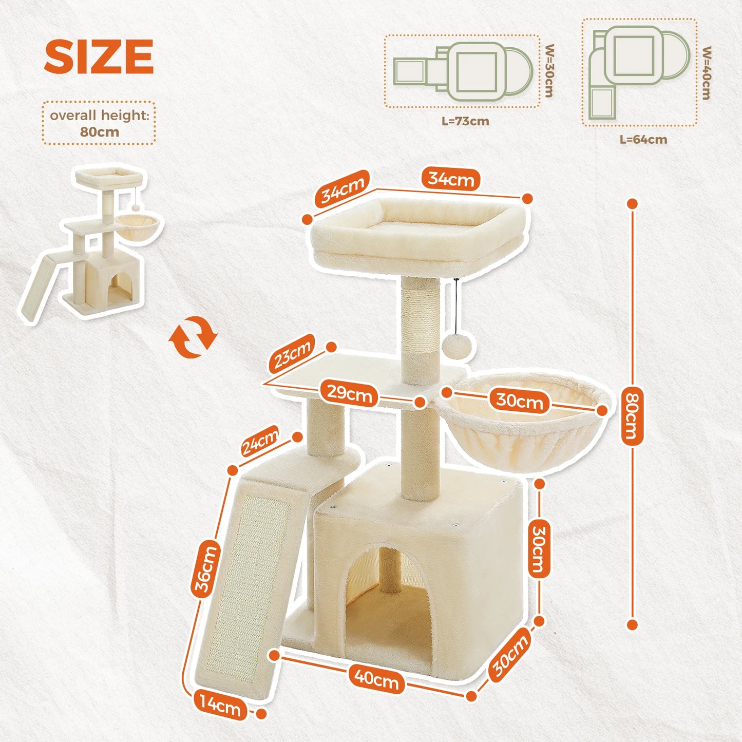 Cat Tree Tower For Indoor Cats Two Styles