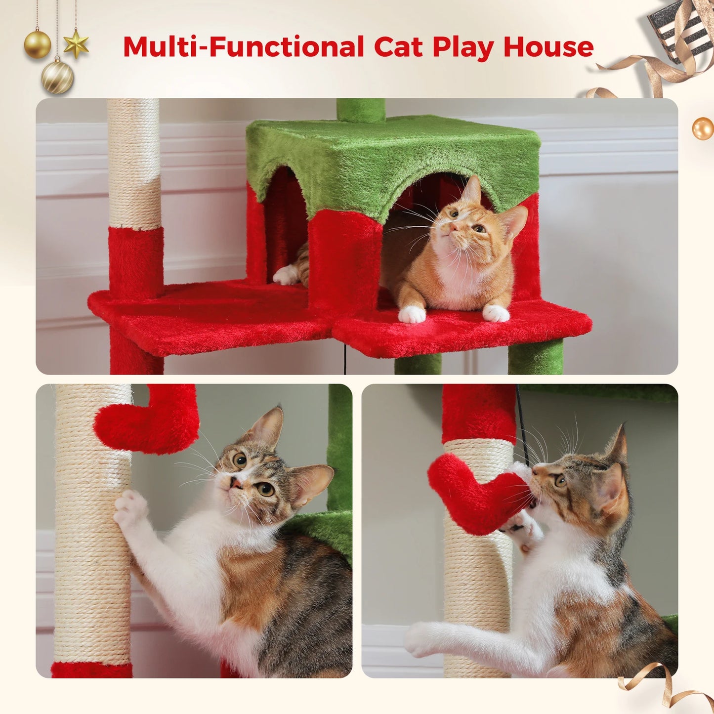 Cat Tree Tower With Sisal Scratching Posts Condo
