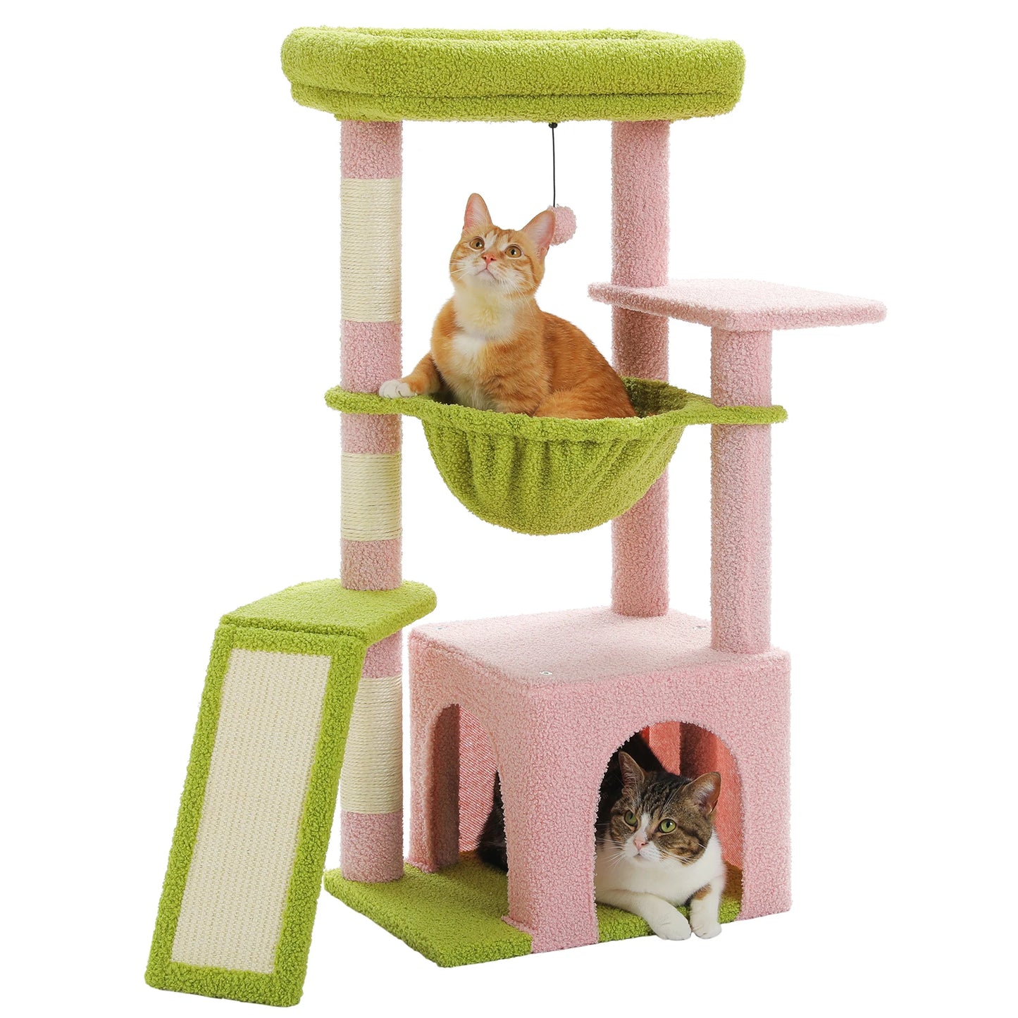 ^Three Tier Cat Tree With Sisal Scratching Post