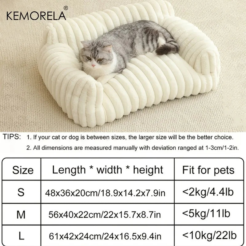 Striped Sofa Bed For Cats And Small Dogs