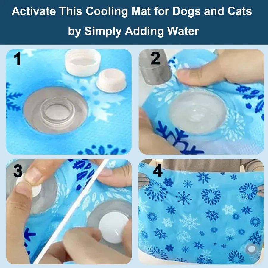 Foldable Gel Cooling Mat For Pets Ice Crystal Powder Pad