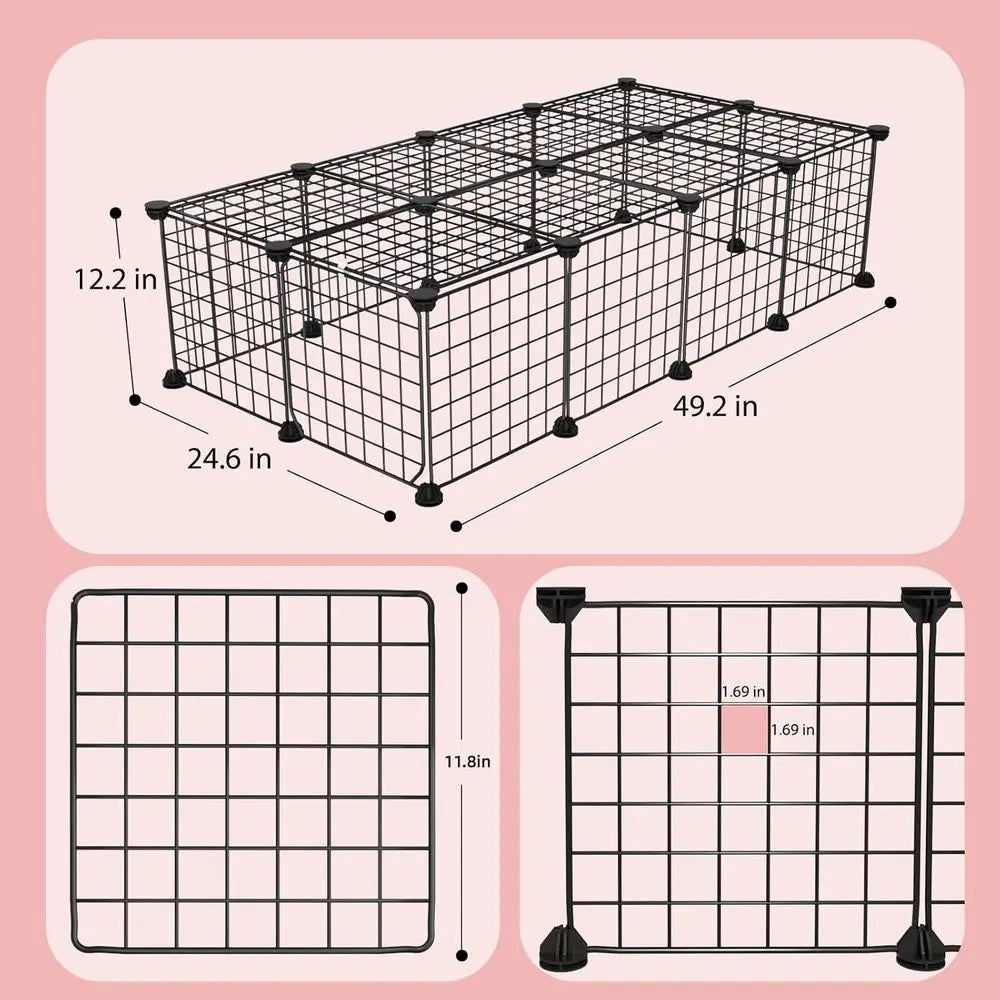 Expandable Small Animal Cage With Door And Top For Pets