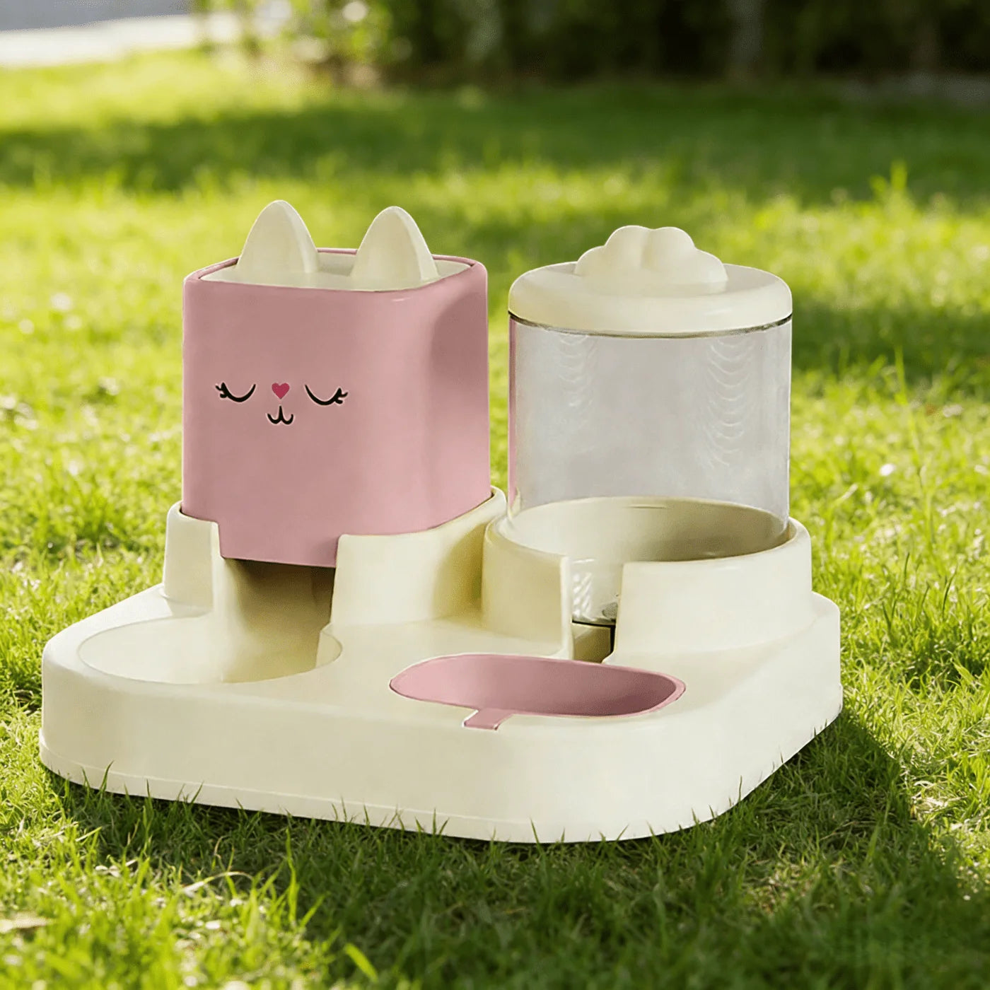 Automatic Pet Food and Water Dispenser 2 in 1 Bowls