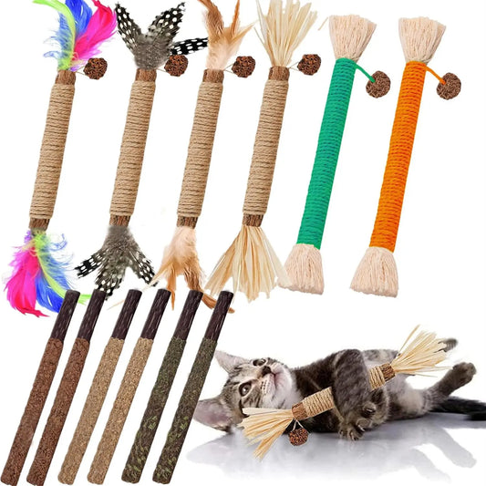 Silver Vine Cat Toys 12 Pack Chewing Sticks Snack