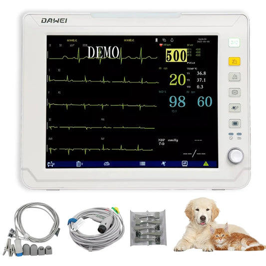 DAWEI Portable Veterinary Monitor 6 Parameter for Clinic