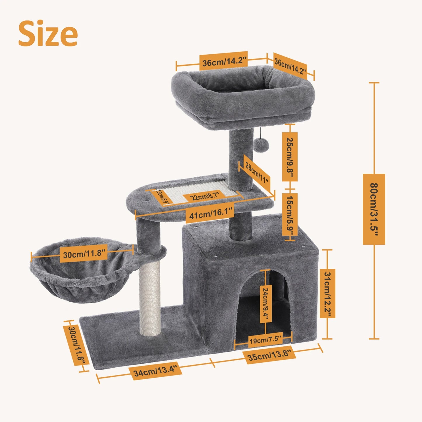 Cat Tree Tower For Indoor Cats Two Styles