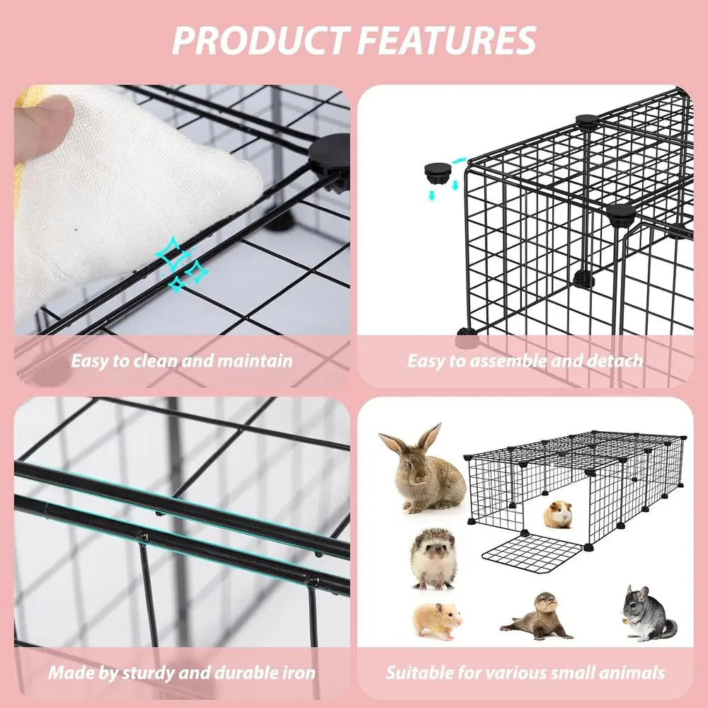 Expandable Small Animal Cage With Door And Top For Pets
