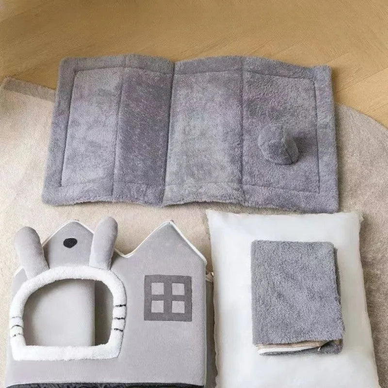 Foldable Puppy House And Cat Warm Bed Nest