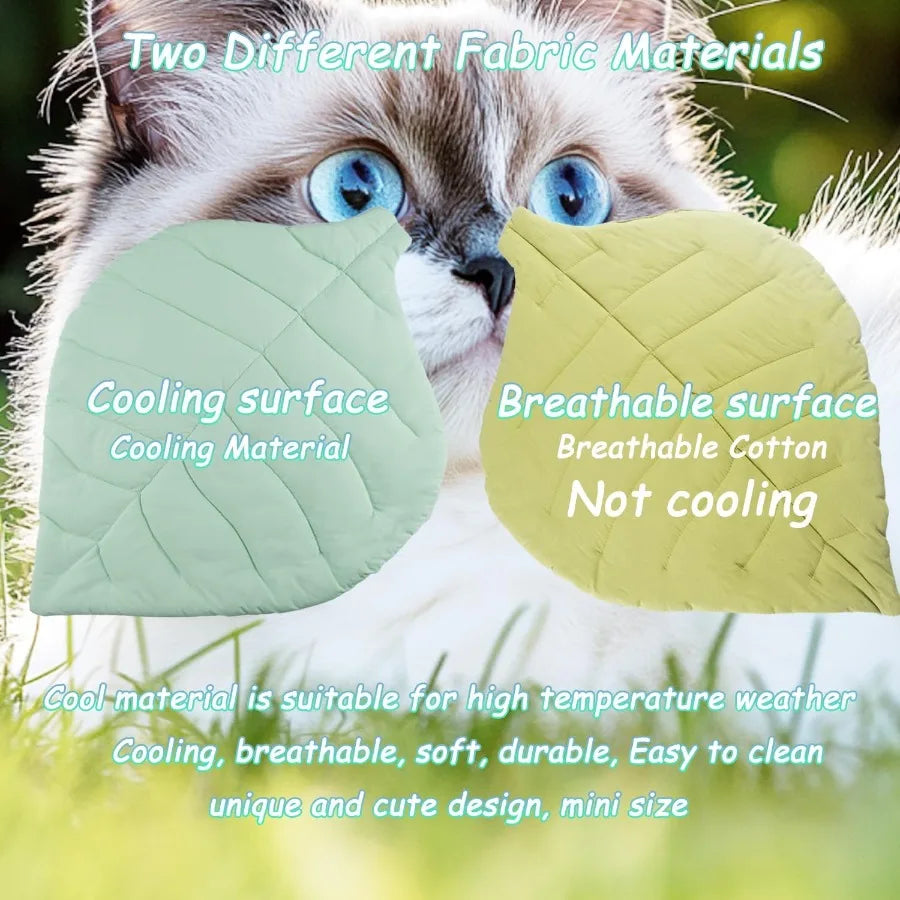 Leaf Shaped Pet Cooling Mat For Cats And Small Dogs
