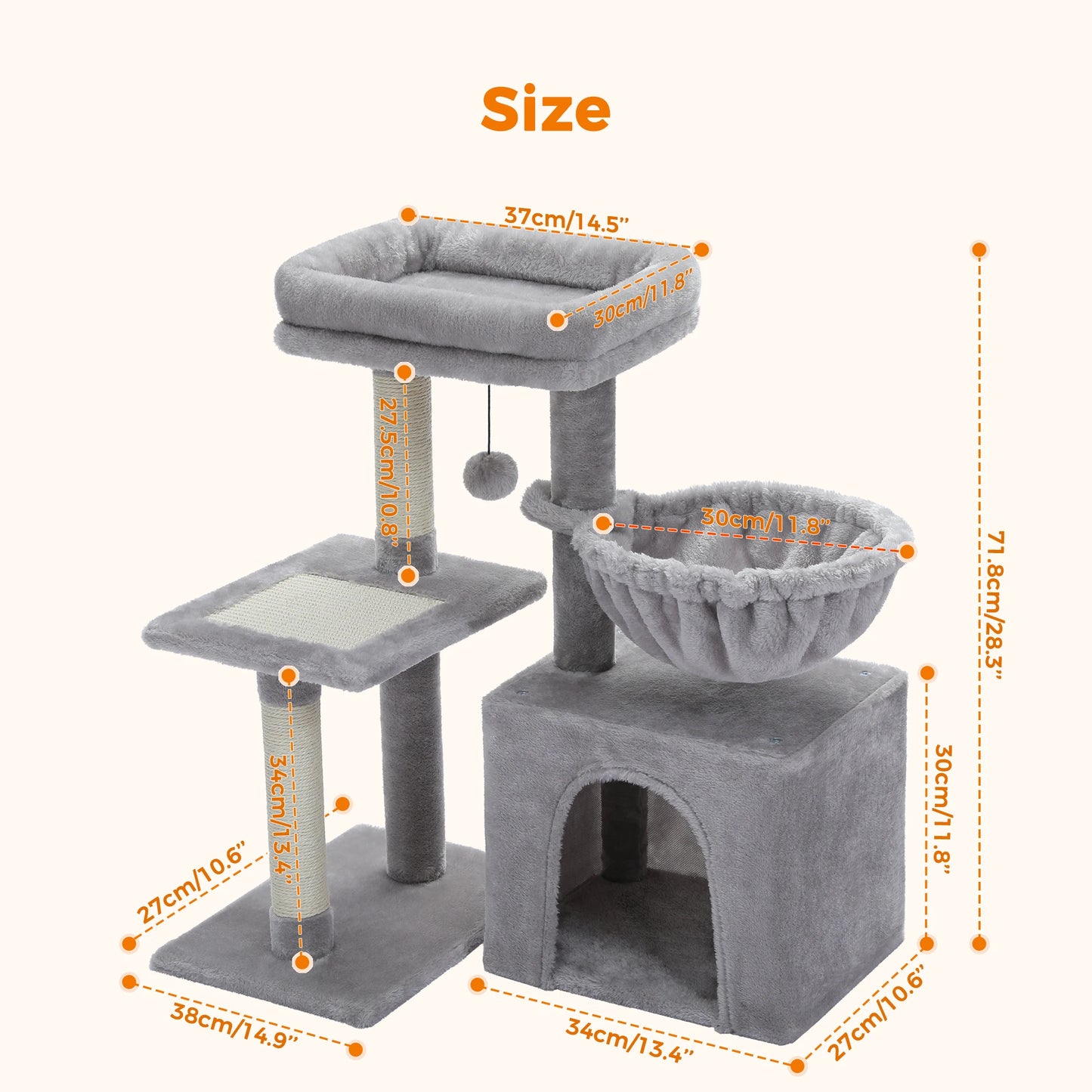Cat Tree Tower For Indoor Cats Two Styles