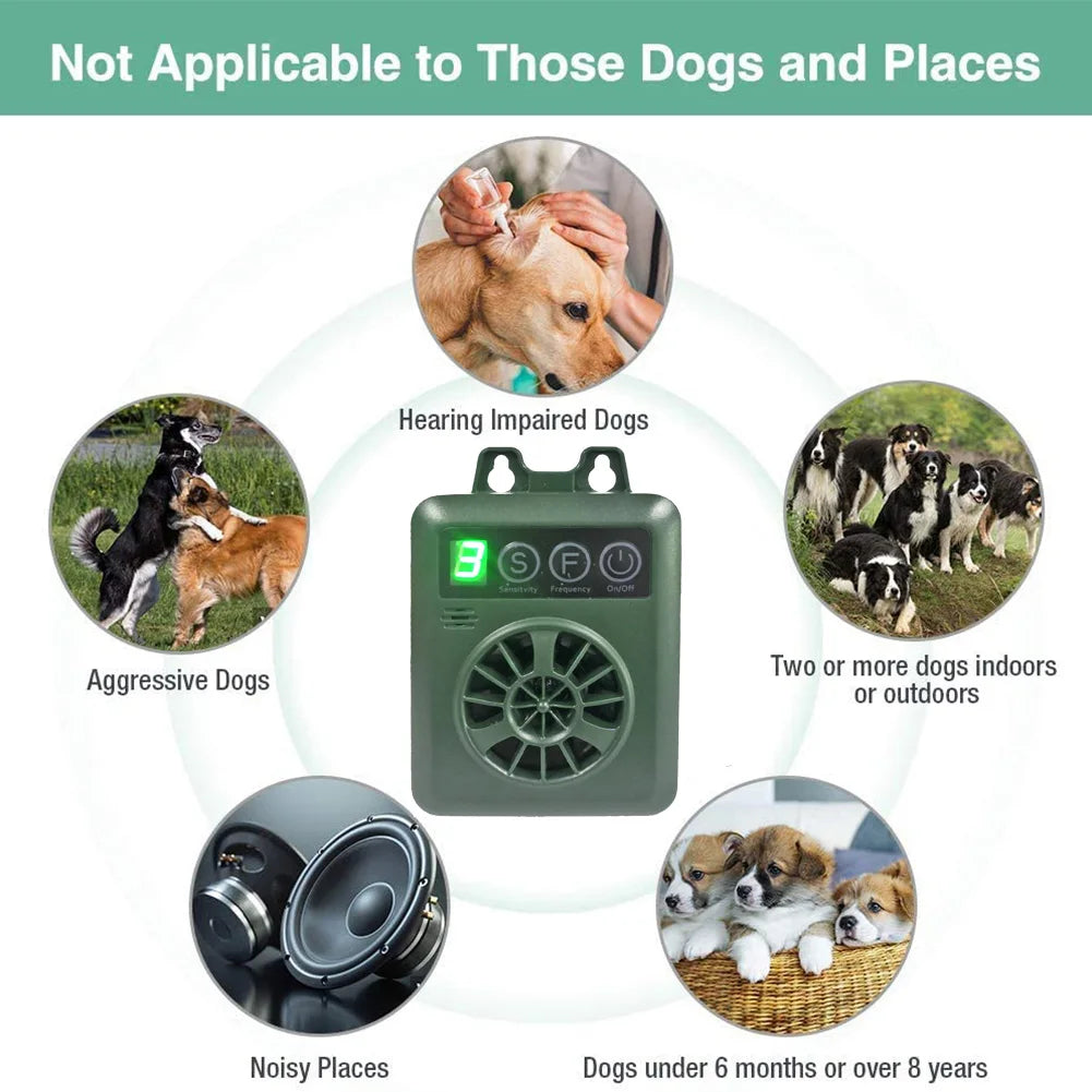 Ultrasonic Bark Deterrent For Dogs Rechargeable Training Stopper