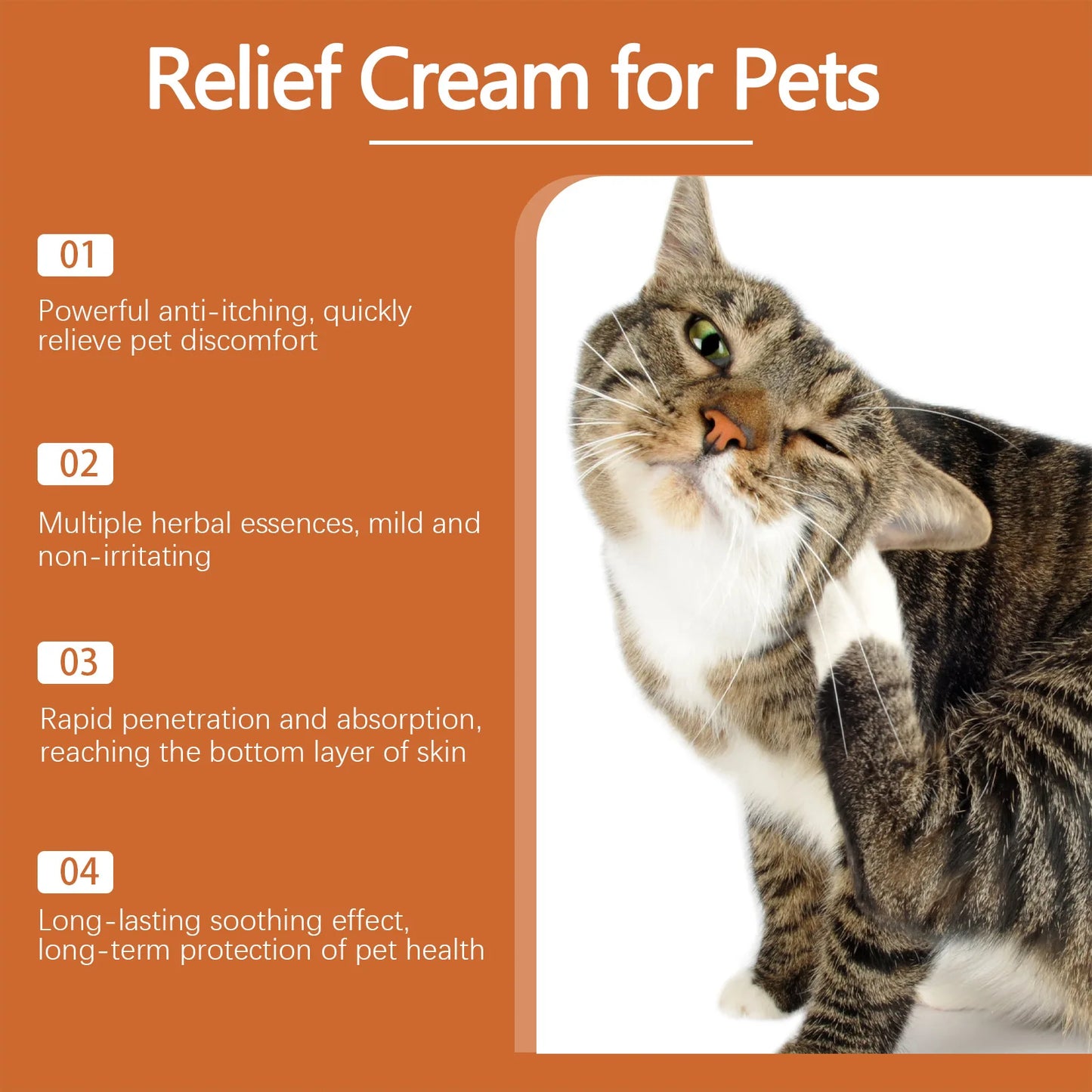 Pet Skin Care Cream for Cats and Dogs Itching Relief Ringworm