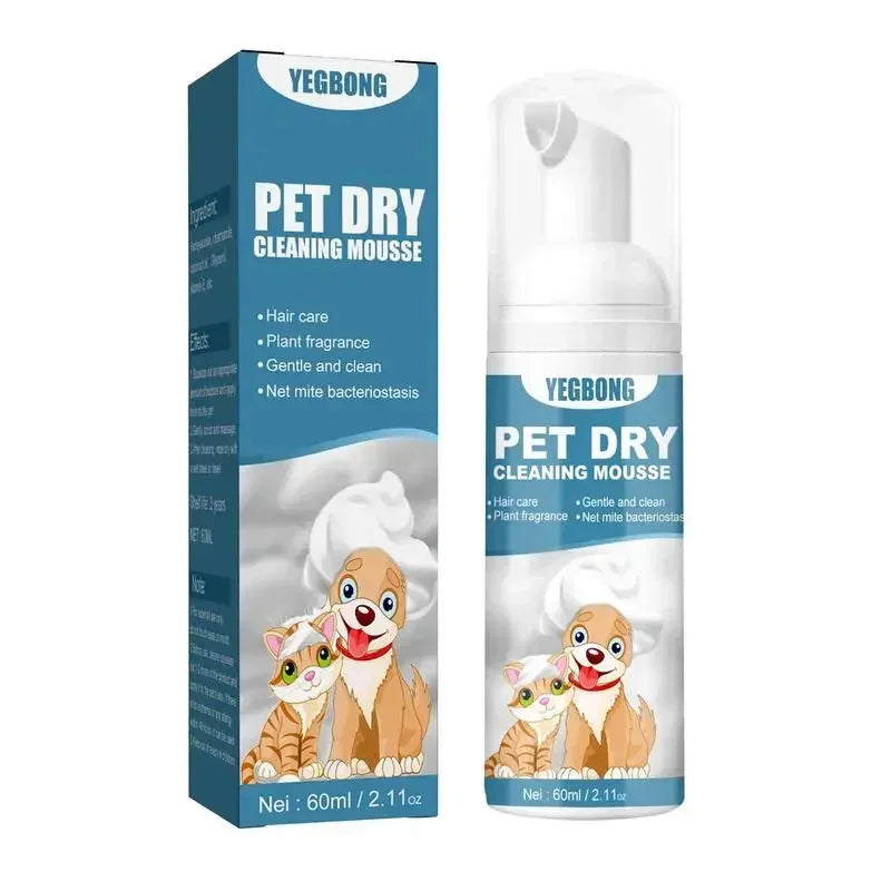 Waterless Cat and Dog Dry Shampoo Mousse for Grooming