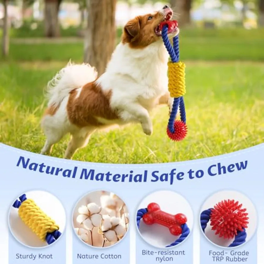 Interactive Dog Rope Toys For Tug Of War Boredom Relief