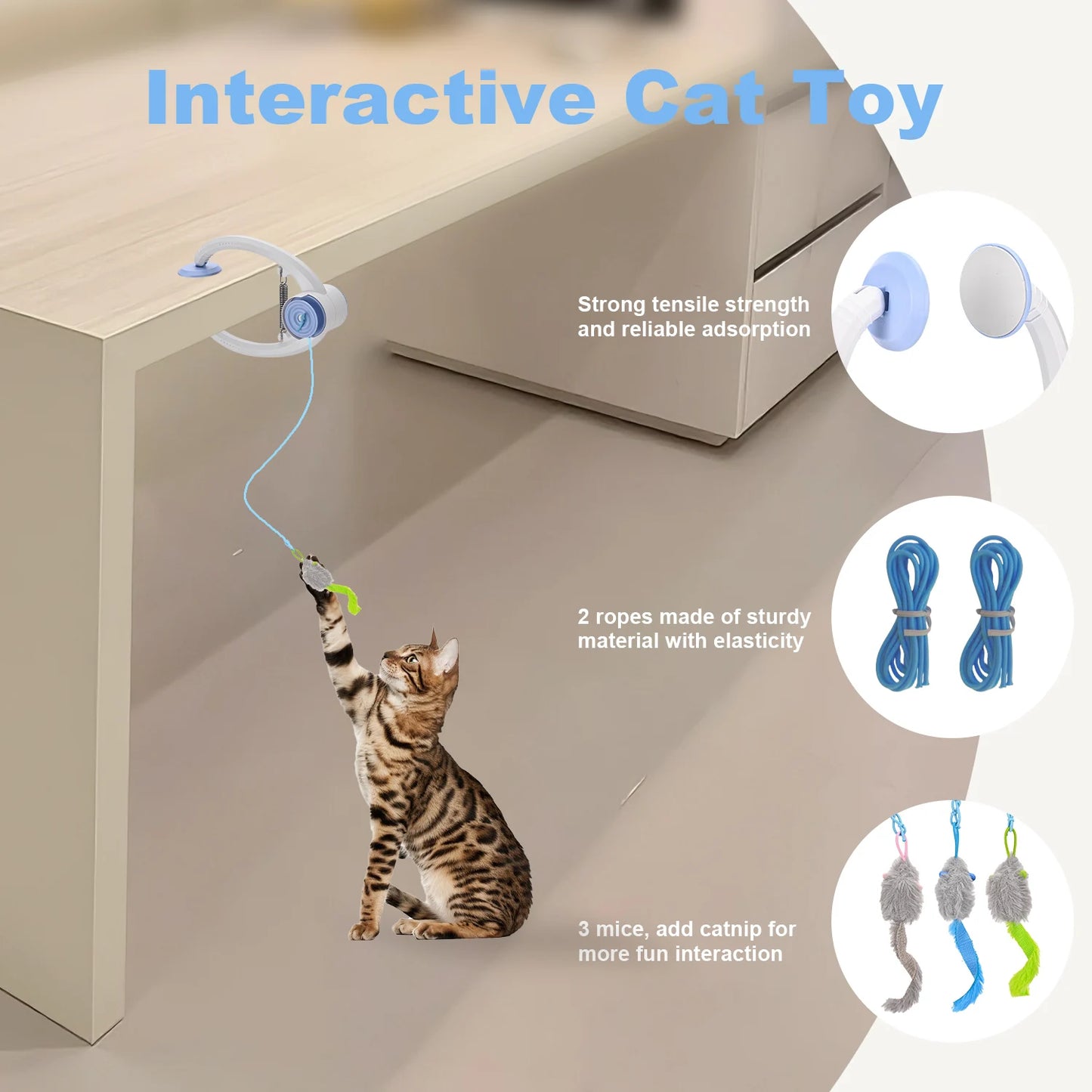 Electric Door Hanging Cat Toy Self Play USB Rechargeable