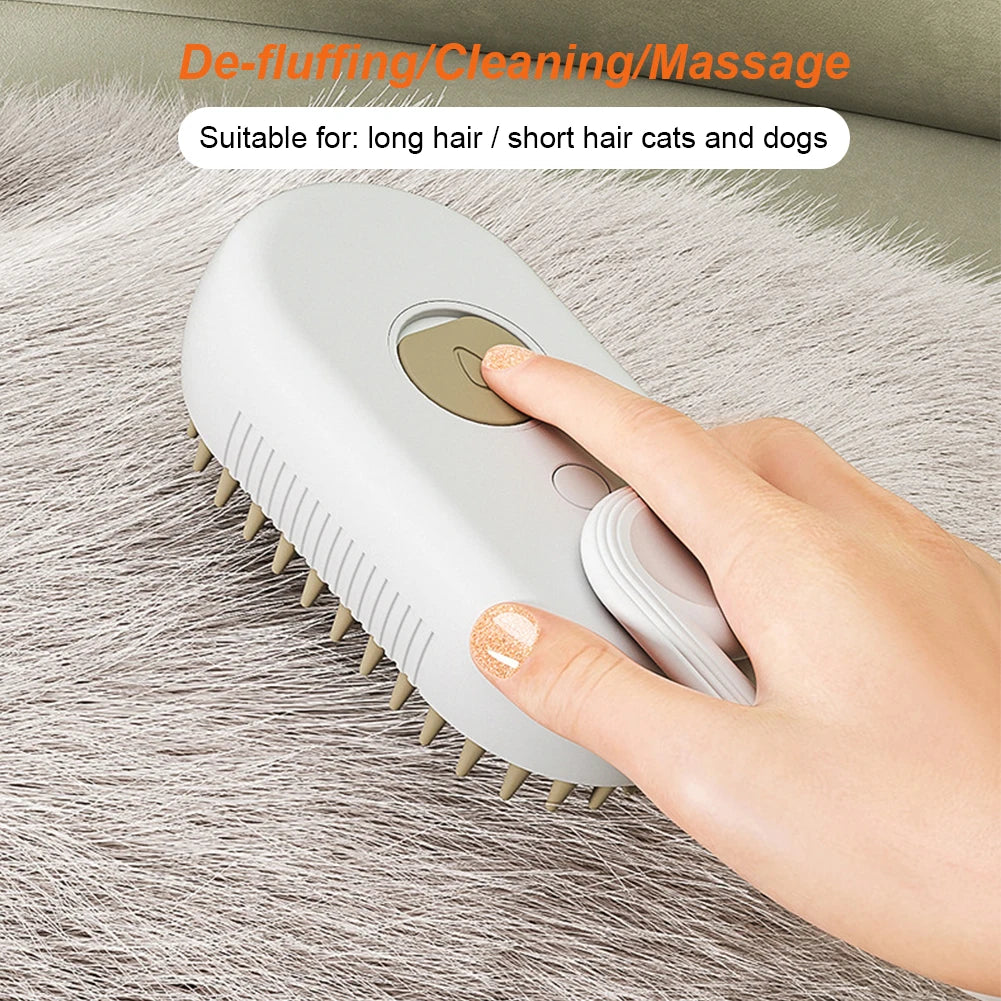 USB Cat Dog Grooming Brush Water Spray USB Rechargeable