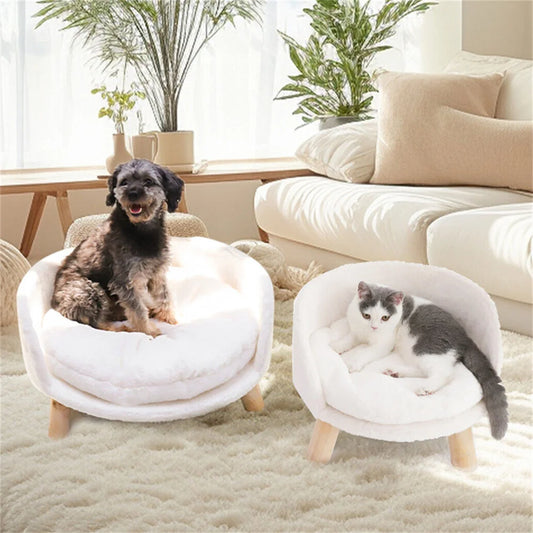 BORWARTCN Ultra Soft Elevated Dog Cat Sofa Bed Lounger