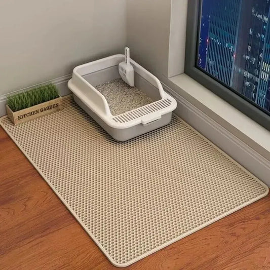 Double Layer Cat Litter Mat Anti Splash Filtration