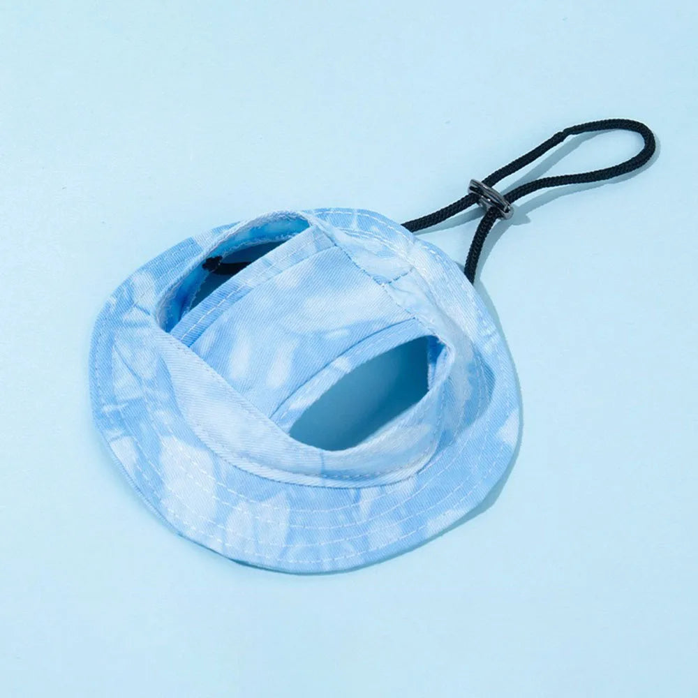 Pet Sun Hat With Ear Holes UV Protection For Cats Dogs Reptiles