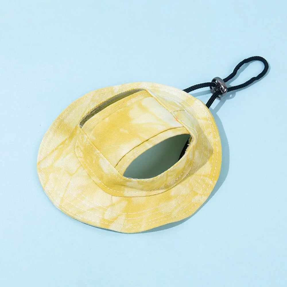 Pet Sun Hat With Ear Holes UV Protection For Cats Dogs Reptiles