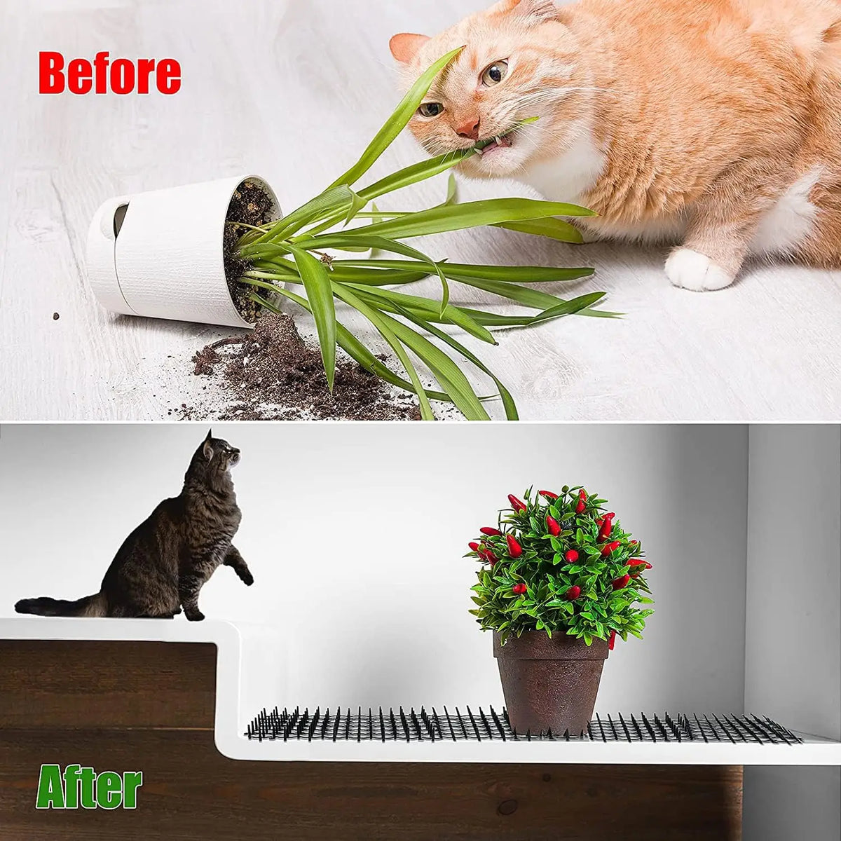 Adjustable Plastic Scat Mat For Garden Cat And Dog Repellent