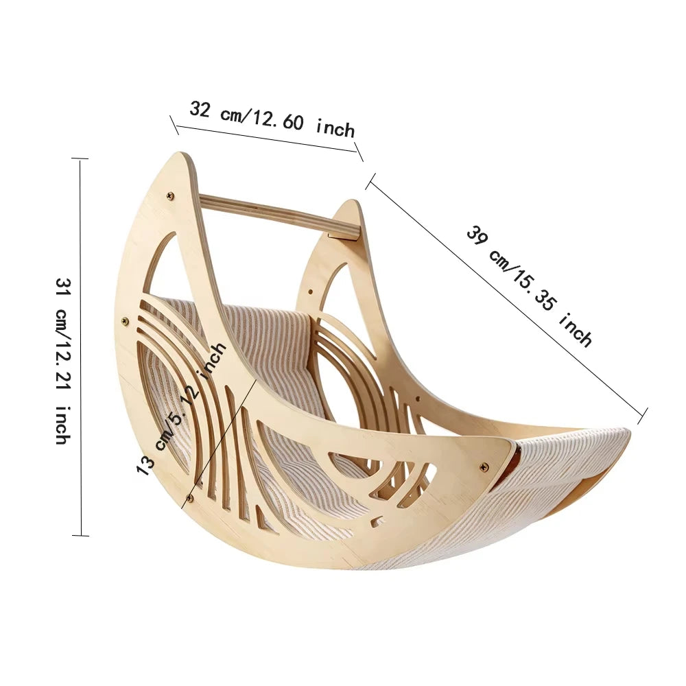 CWV Wall Mounted Cat Shelves And Moon Hammock Perches