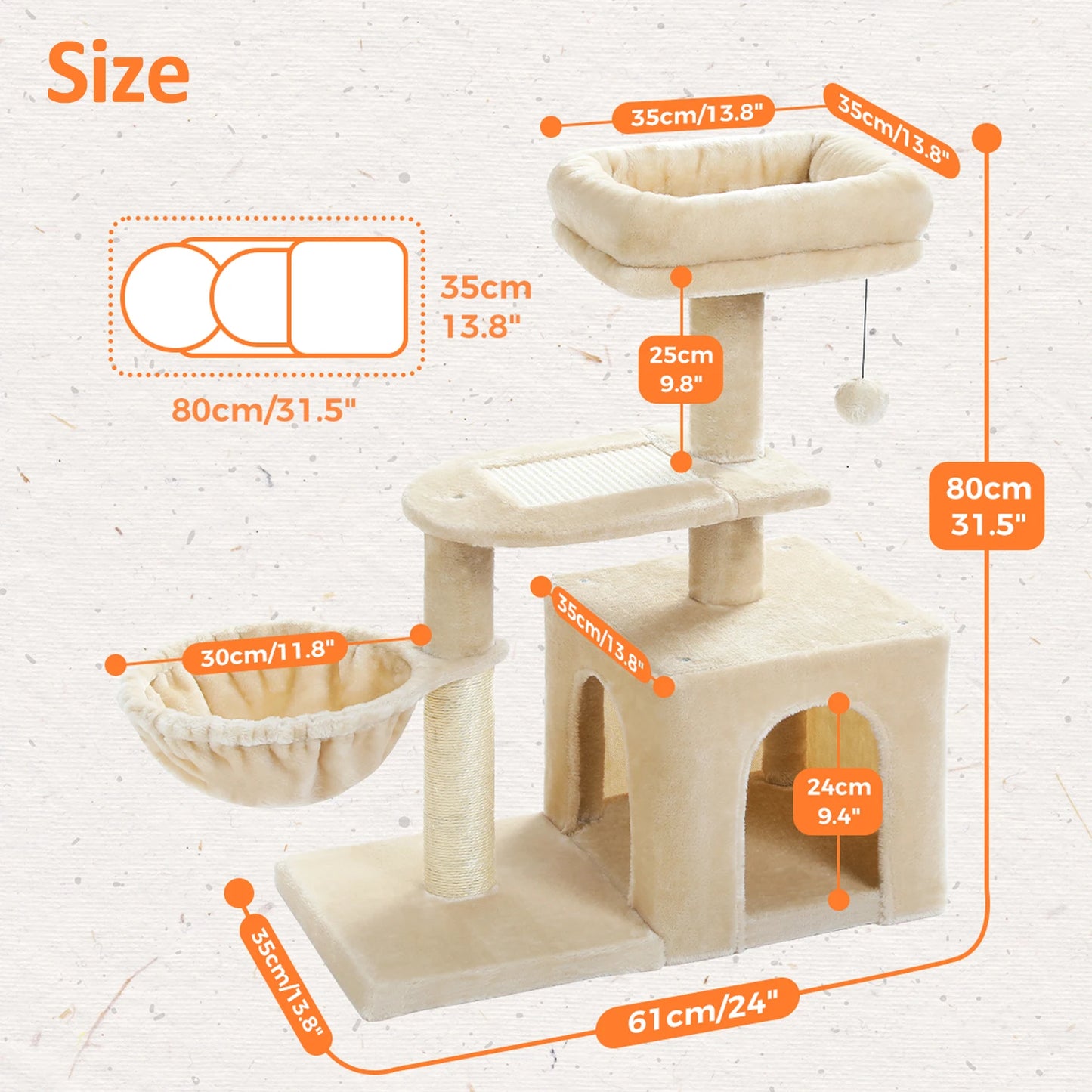 Cat Tree Tower For Indoor Cats Two Styles