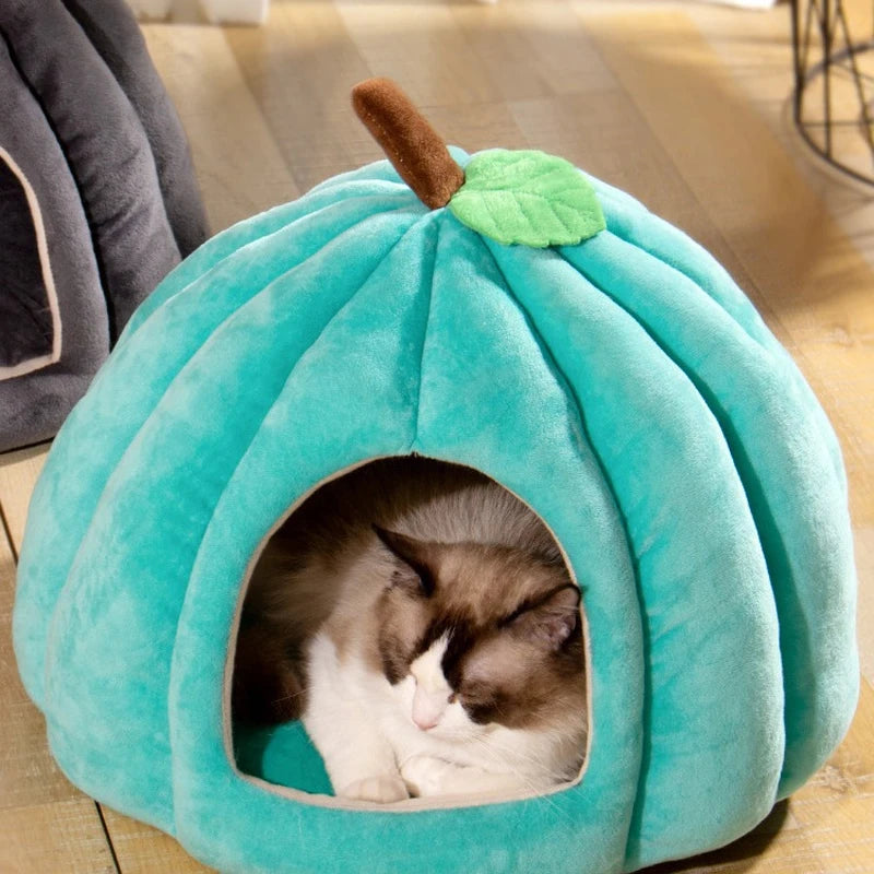 Guangdong 3D Pumpkin Pet House Semi Enclosed Warm Bed