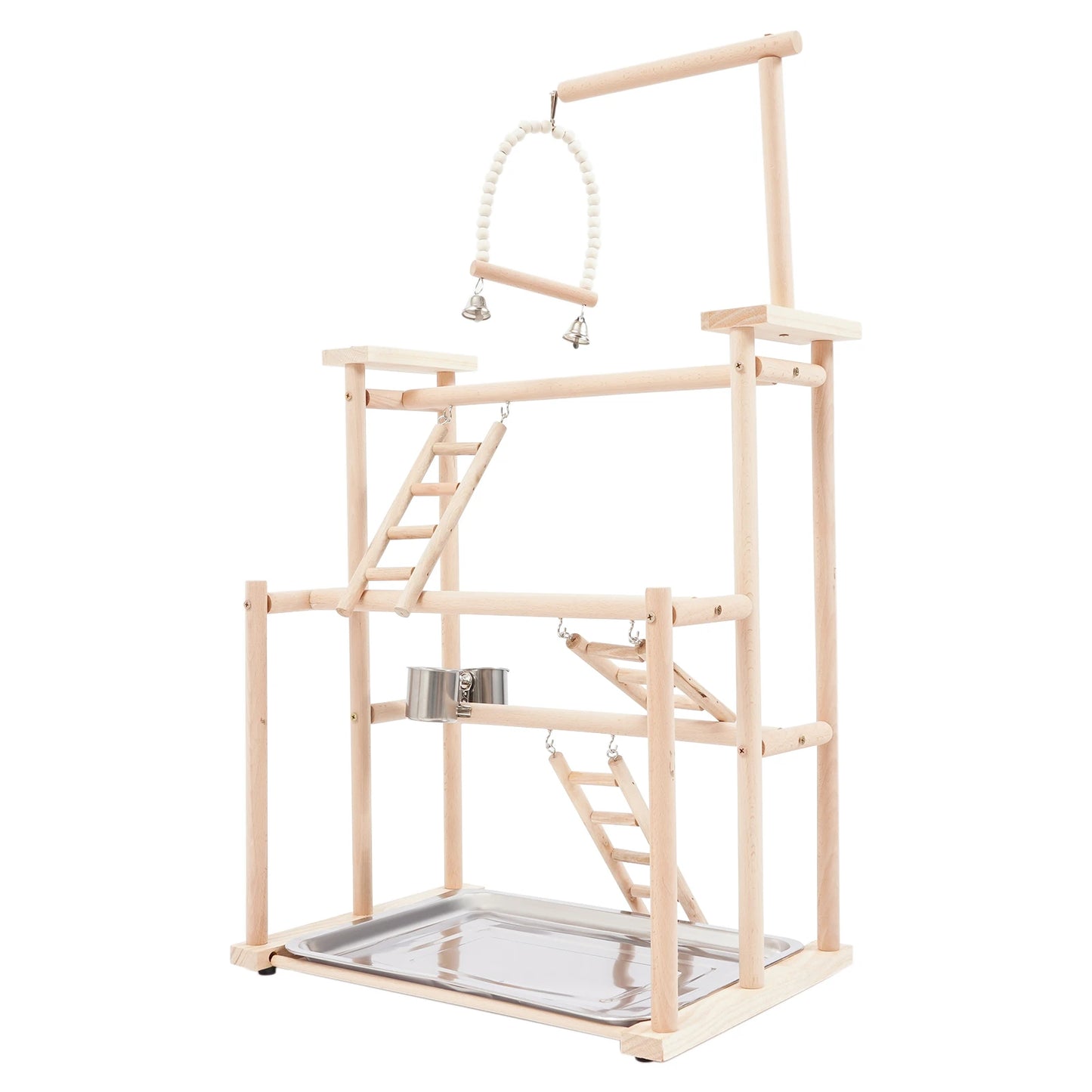 Parrot Rack Playing Stand For Small Birds Beech Wood