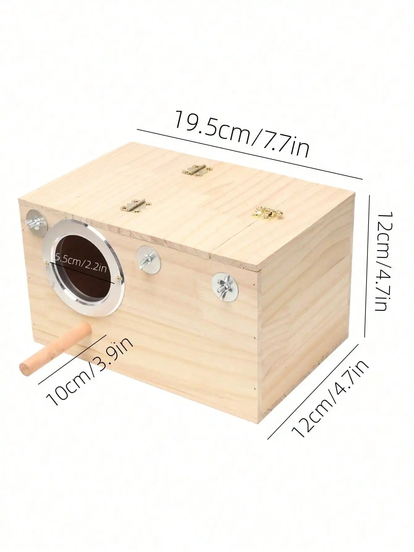 Parakeet Nest Box Bird House Wood Breeding Box