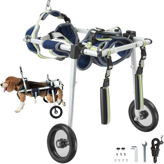 SucceBuy 2 Wheels Dog Wheelchair For Hind Leg Mobility