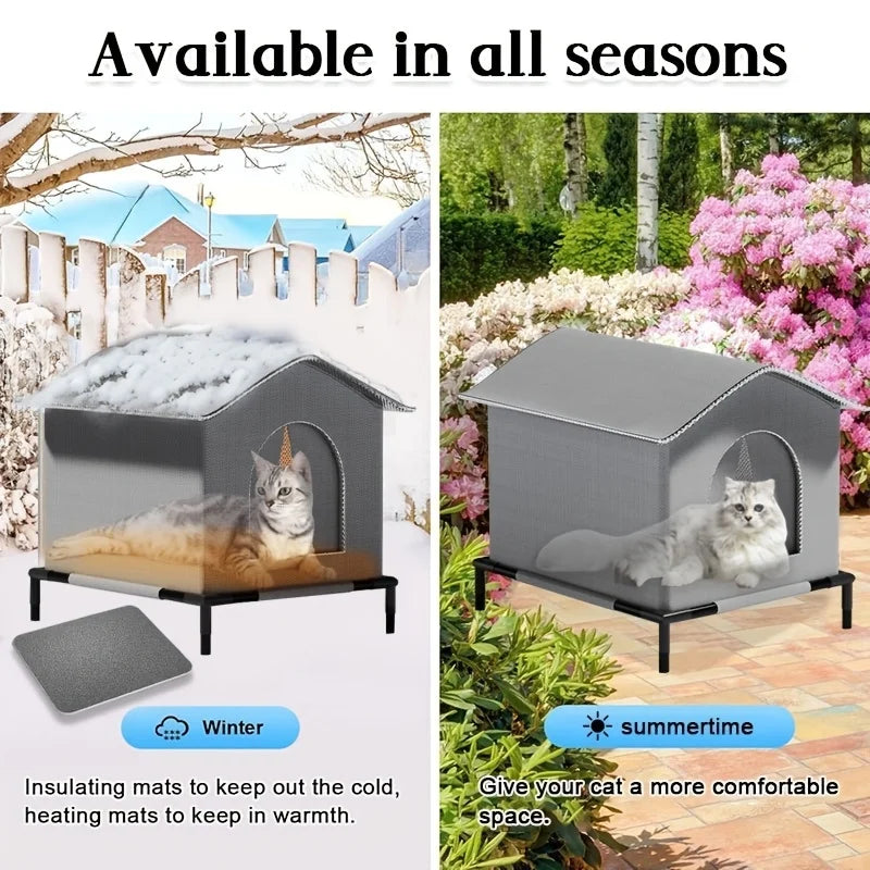 Outdoor Animal House Waterproof Winter Shelter Foldable Mat