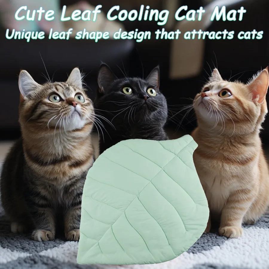Leaf Shaped Pet Cooling Mat For Cats And Small Dogs