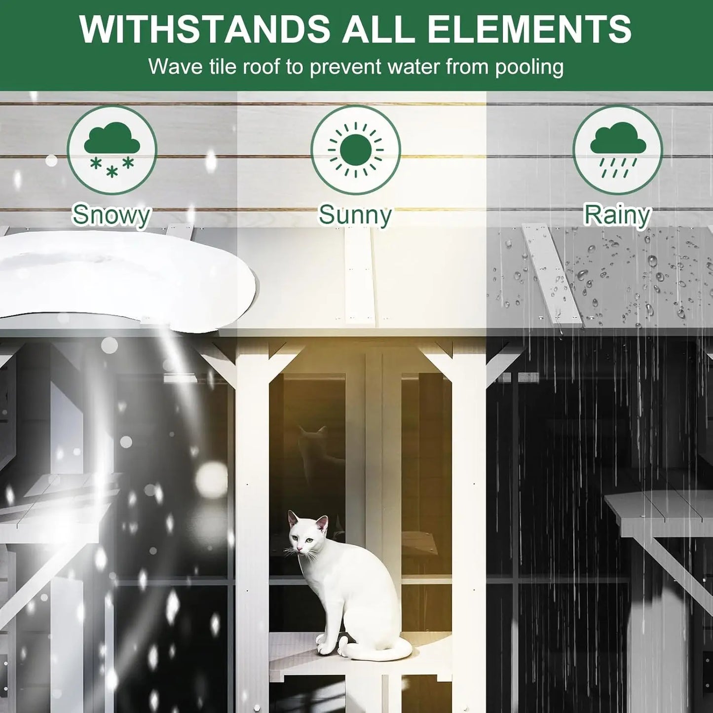 Wooden Cat Window Box Enclosure For Indoor Cats