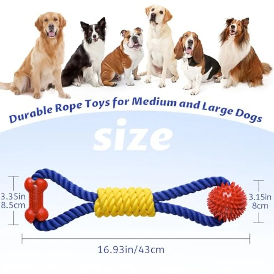Interactive Dog Rope Toys For Tug Of War Boredom Relief