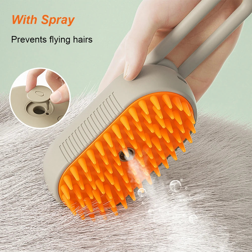 USB Cat Dog Grooming Brush Water Spray USB Rechargeable