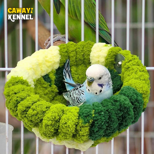 Plush Bird Nest Bed For Parrots And Small Pets