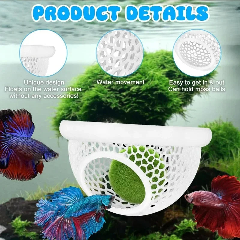 Choice Aquarium Floating Cave for Bettas and Shrimp with Hammock and Feeding Ring