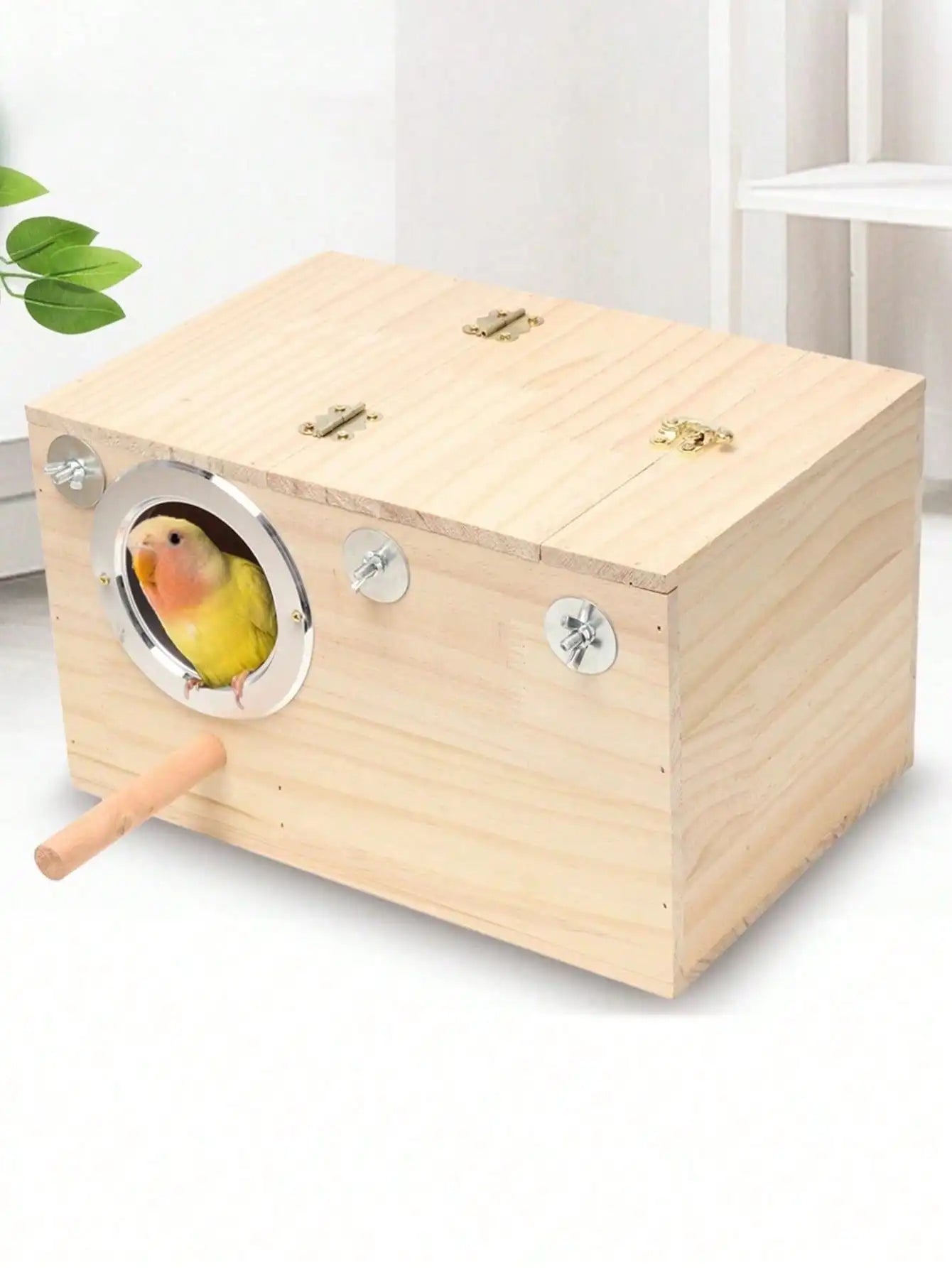 Parakeet Nest Box Bird House Wood Breeding Box