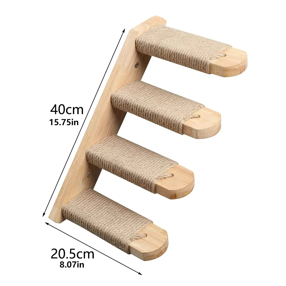 CWV Wall Mounted Cat Shelves And Moon Hammock Perches