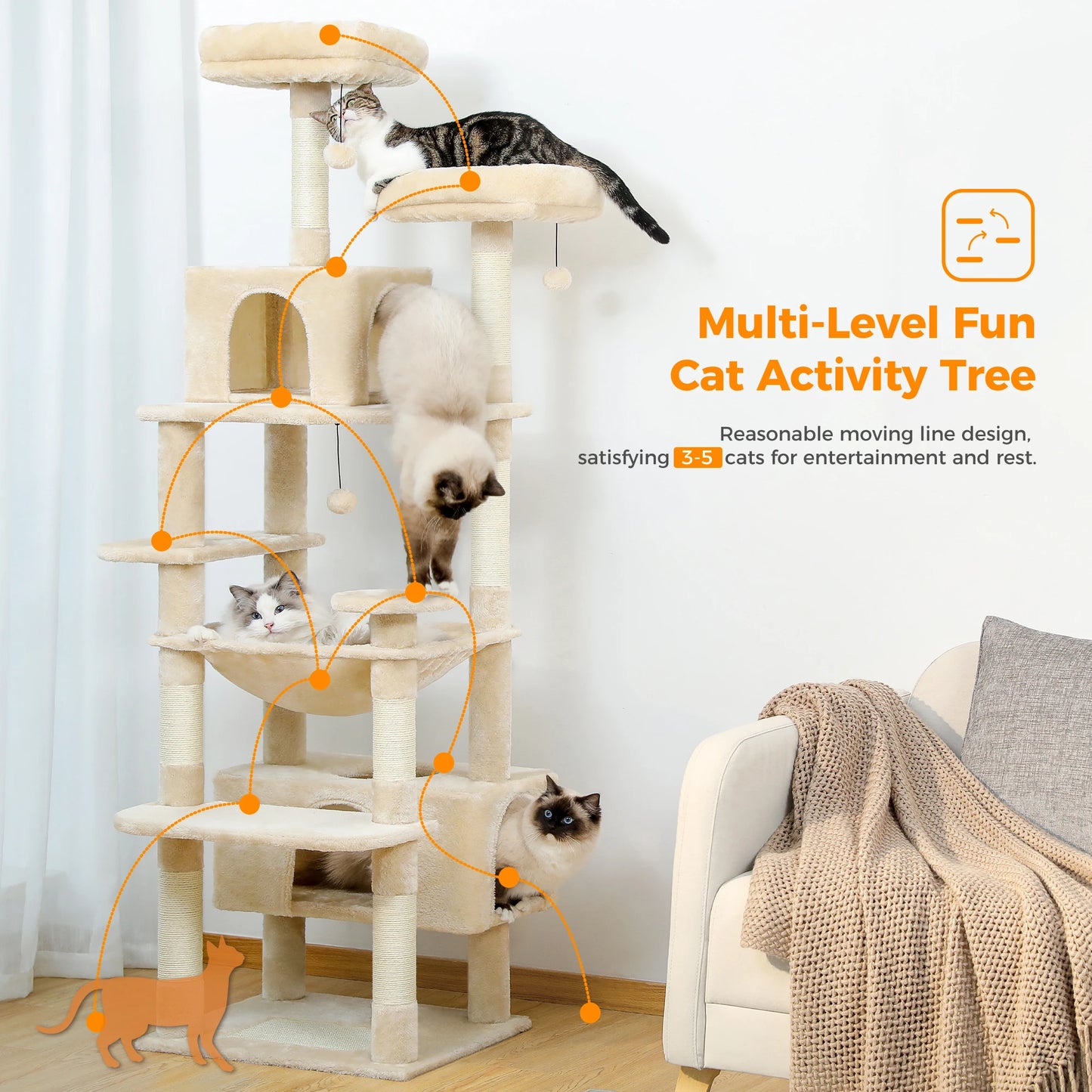 Cat Tree Tower Indoor Scratching Posts and Toys